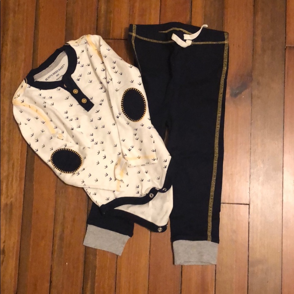 Burts Bees Baby NWOT onesie and pants set